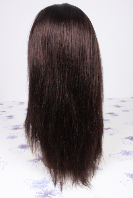 12inch color2 Brazilian hair natural straight lace front wig
