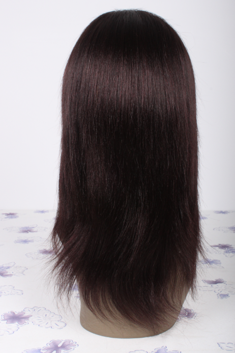 10inch color1B Malaysian hair straight lace front wig