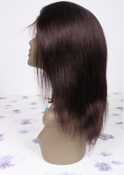 10inch color1B Malaysian hair straight lace front wig