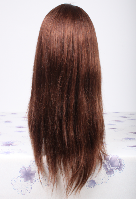 16inch color3 Peruvian hair straight lace front wig