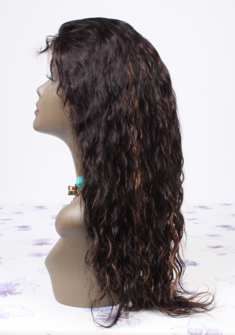 18inch color1B highlight#30 Brazilian hair lace front wig