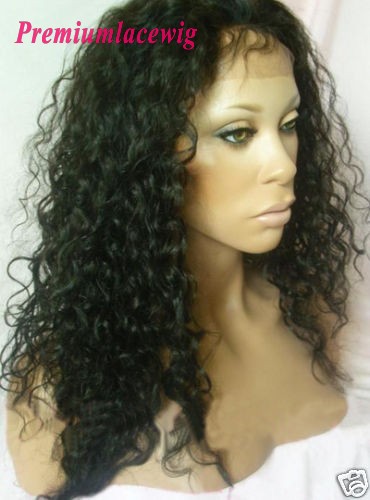 Deep Curly lace front wig wholesale Brazilian hair 18inch