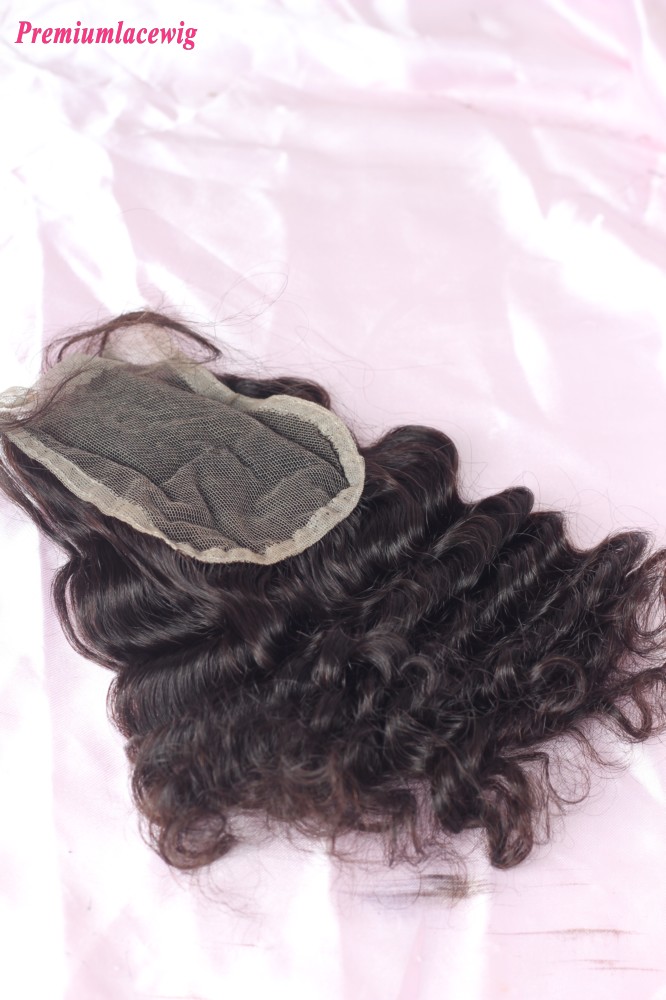 Lace Closure Deep Wave Virgin Human Hair 10inch