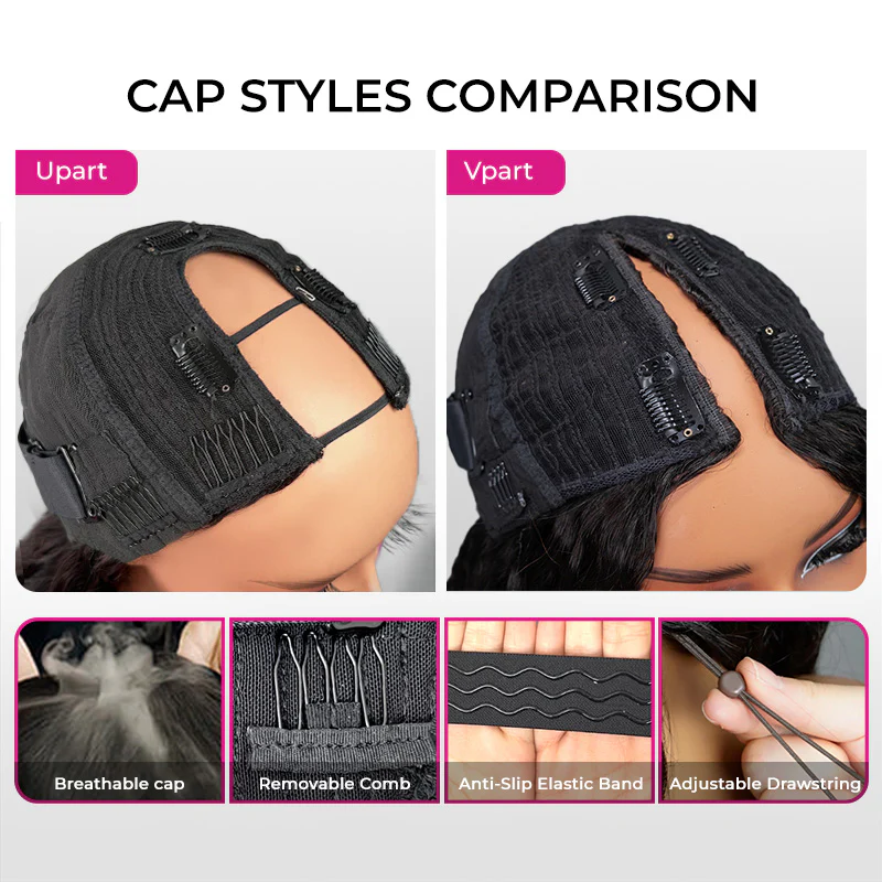 Burmese Curly Half Wig Flip Over Wig Easy and Quick Install For Beginner